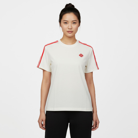 adidas阿迪达斯2025女子NYR SS TEE针织无领短TKV0507