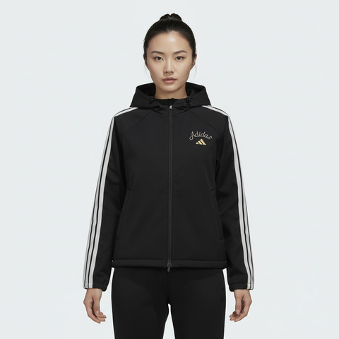 adidas阿迪达斯2025女子NYR SHL JKT梭织连帽外套KU8973