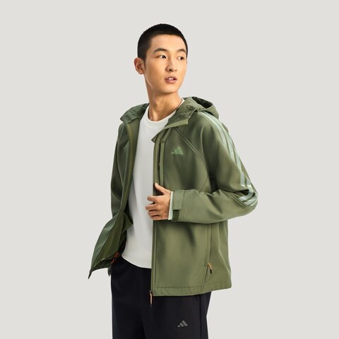 adidas阿迪达斯2026男子TH SOFTSHELL JK梭织连帽外套KR2497