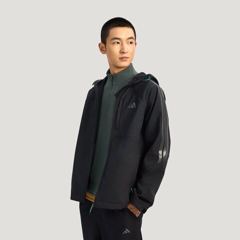 adidas阿迪达斯2026男子TH SOFTSHELL JK梭织连帽外套KR2496
