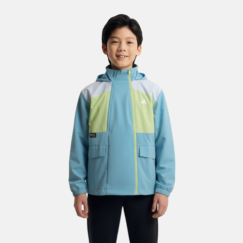 Adidas Kids阿迪儿童2026男大童JK WV URBAN JKT梭织连帽外套KG5949