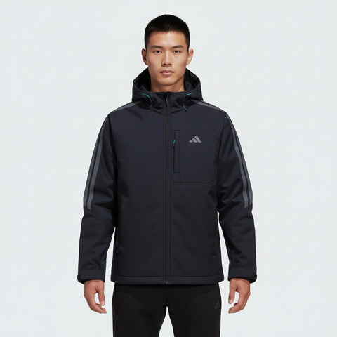 adidas阿迪达斯2026男子TH SOFTSHELL JK梭织连帽外套KR2498