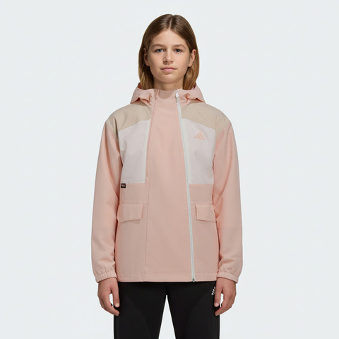 Adidas Kids阿迪儿童2026女大童JK WV URBAN JKT梭织连帽外套KS3531