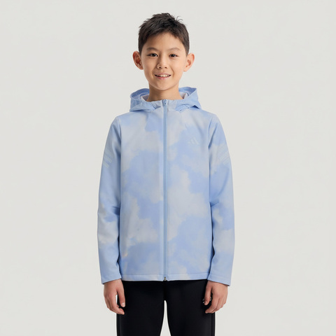 Adidas Kids阿迪儿童2026男大童JK PE JKT HOODY针织连帽外套KG5960