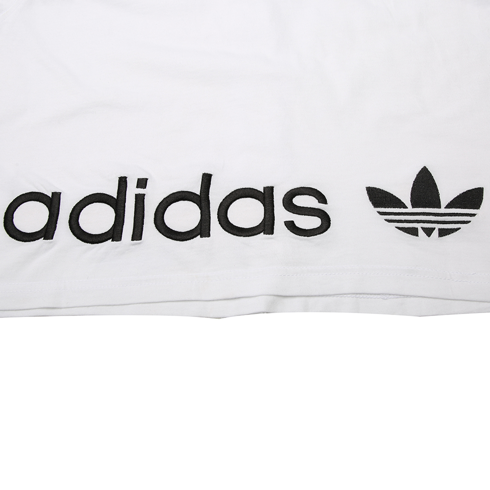 adidas originals阿迪三叶草女子linear logo tee圆领短t恤dz0094