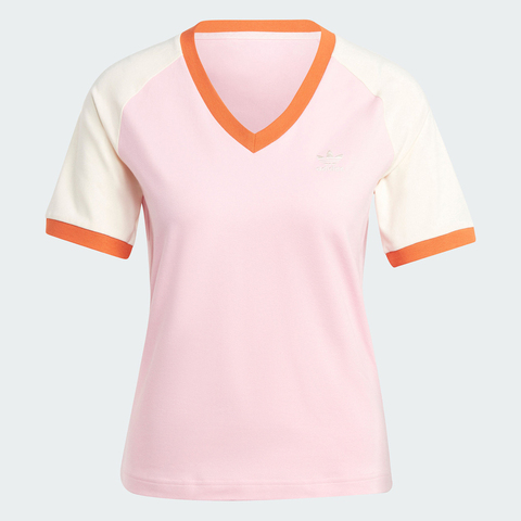 adidas Originals阿迪三叶草2023女子TEE V NECK圆领短T恤IK7886