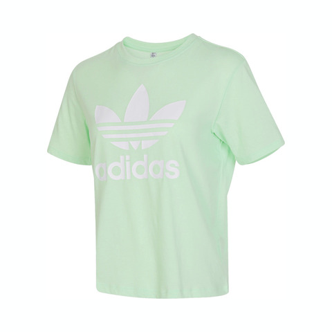 adidas Originals阿迪三叶草2024女子TRFL TEE BOXY圆领短TIN8436