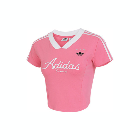 adidas Originals阿迪三叶草2024女子CROP JERSEY TEE圆领短TJD1131