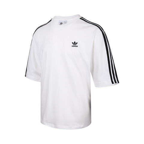 adidas Originals阿迪三叶草2025男子Oversize tee针织无领短TIZ2474