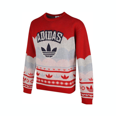 adidas Originals阿迪三叶草2024男大童JK KN SWEATER毛线套头衫JM5860