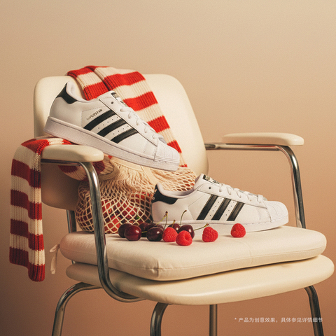 adidas Originals阿迪三叶草2025男大童SUPERSTAR II J三叶草童装JQ4098