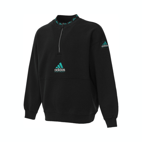 Adidas Original阿迪三叶草2025男子EQT FLEECE HZ针织无帽卫衣JP0357