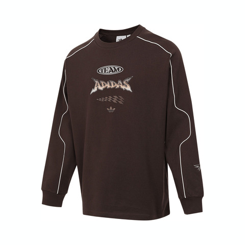 Adidas Original阿迪三叶草2025男子RAC CREW U针织无帽卫衣JM8038