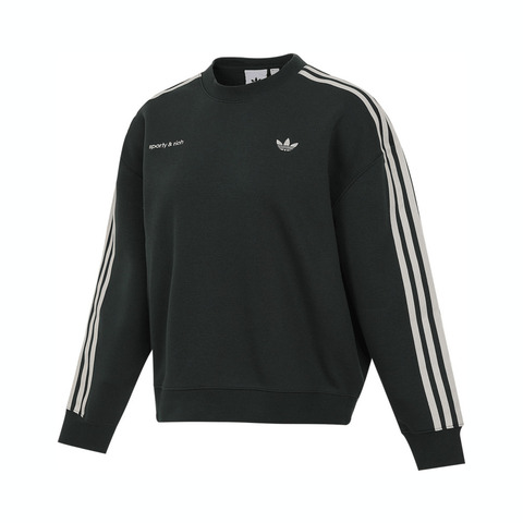 adidas Originals阿迪三叶草2025女子S&R  SWEATSHIRT针织无帽卫衣JN5320