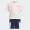 adidas Originals阿迪三叶草小童2025女小童LK KN TEE SET短袖套服KC1507