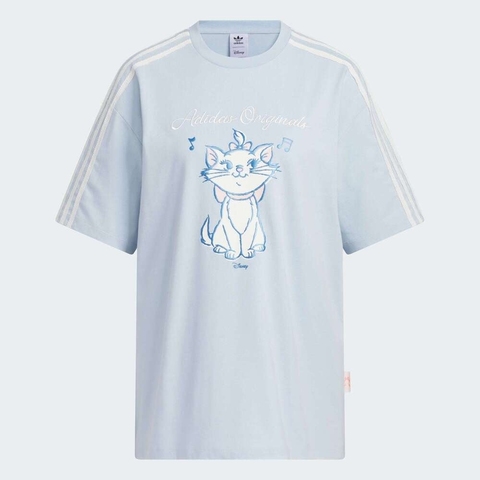 adidas Originals阿迪三叶草2025女子W OVSD TEE针织无领短TKC3098