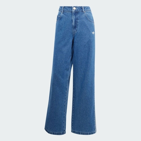 adidas Originals阿迪三叶草2025女子DENIM 3S PANT牛仔长裤JD2574