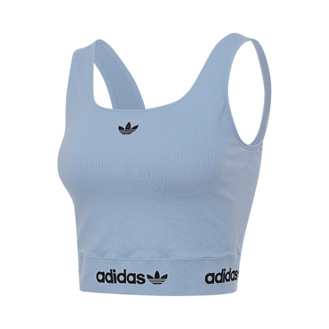 adidas Originals阿迪三叶草2025女子WAISTBAND TANK休闲背心KB6422