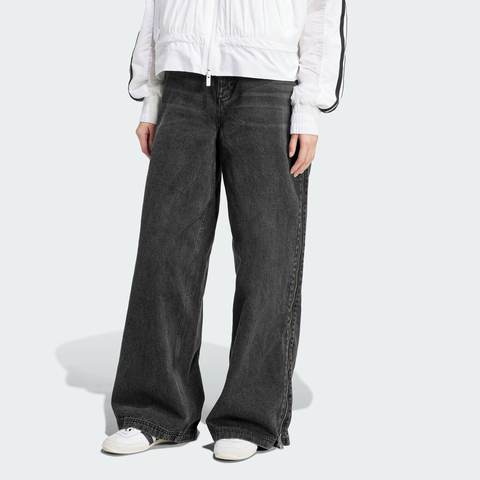 adidas Originals阿迪三叶草2025女子DENIM ZIP PANT牛仔长裤JX9211