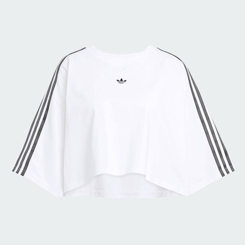 adidas Originals阿迪三叶草2025女子BOXY TEE针织无领短TJY8886