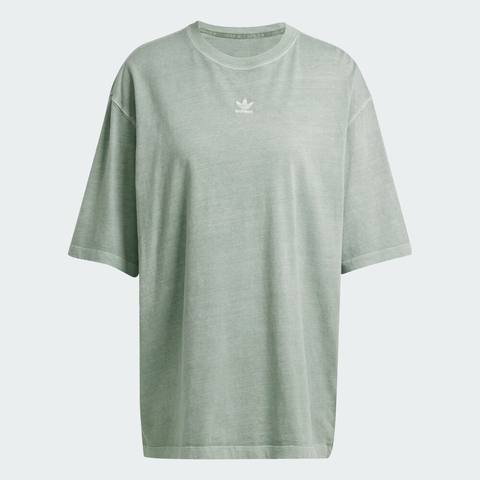 adidas Originals阿迪三叶草2025女子ESS TEE OS针织无领短TJD5344