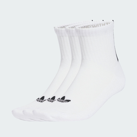 adidas Originals阿迪三叶草2025中性3S 1/4 SOCKS 3P短袜优惠装JV7423