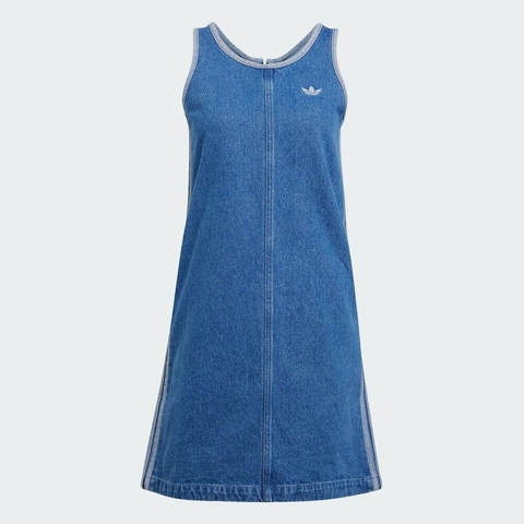adidas Originals阿迪三叶草2025女子DENIM 3S DRESS牛仔连衣裙JD2580