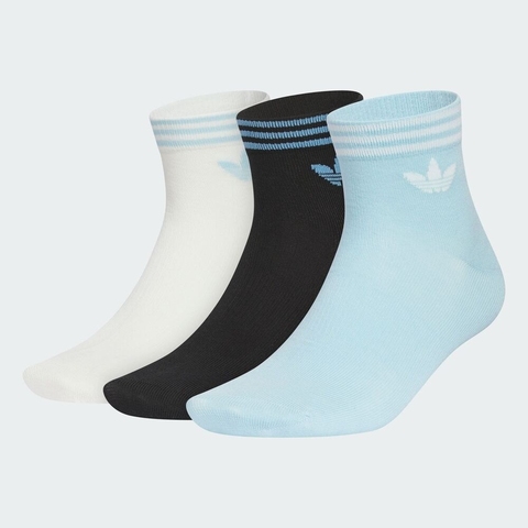adidas Originals阿迪三叶草2025中性ORI TREF ANK 3P短袜优惠装KF4997