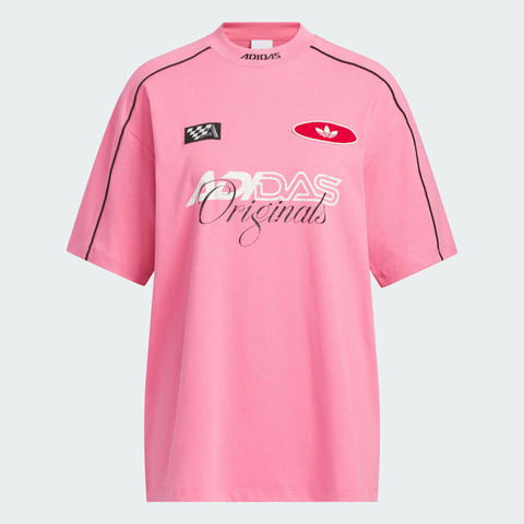 adidas Originals阿迪三叶草2025女子MOTO GFX TEE W针织无领短TKG6679