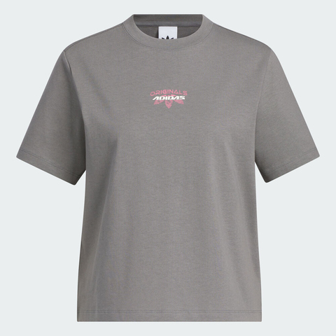 adidas Originals阿迪三叶草2025女子MOTO GFX TEE W针织无领短TKG6681