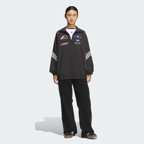 adidas Originals阿迪三叶草2025女子MOTO JKT W梭织无帽外套KG6676