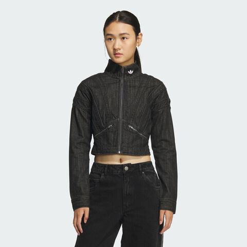 adidas Originals阿迪三叶草2025女子DENIM JKT牛仔外套KH1185