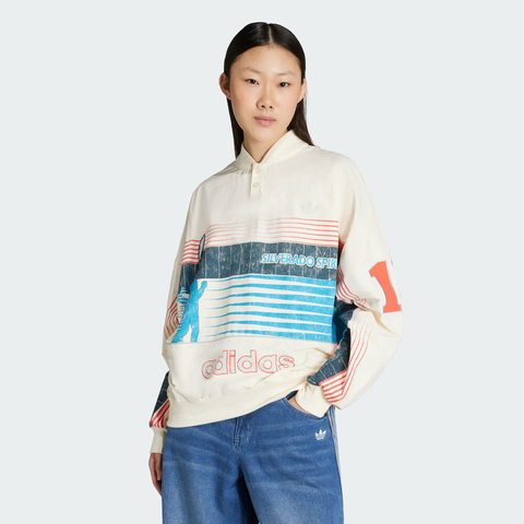 adidas Originals阿迪三叶草2025男子SUMMERSP CREW梭织无帽卫衣JW0148