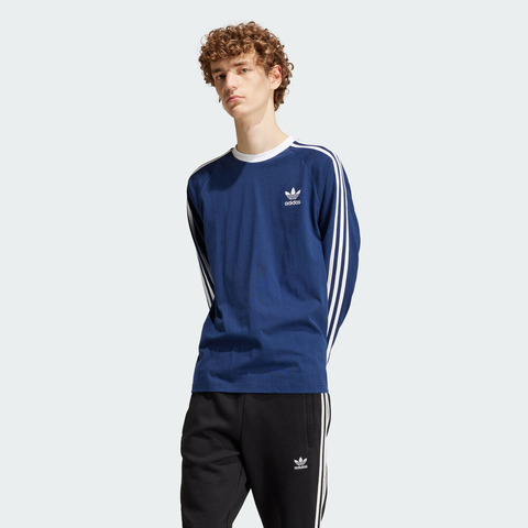 adidas Originals阿迪三叶草2025男子3-STRIPES LS T针织无领长TIM9428