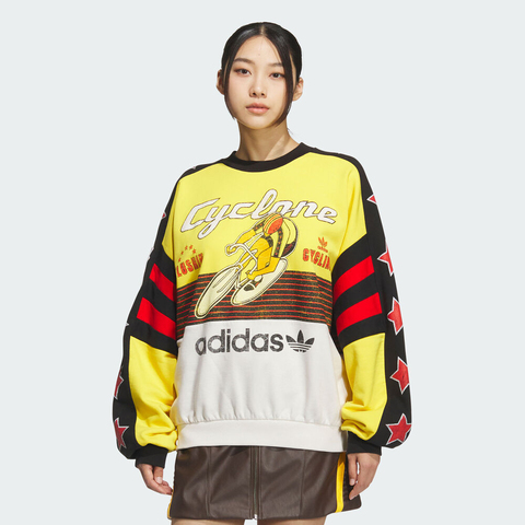 adidas Originals阿迪三叶草2025男子CYCLING CREW针织无帽卫衣KG3145