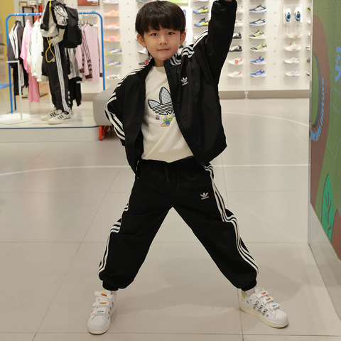 adidas阿迪达斯2025男小童LK WV SET长袖套服KS0618