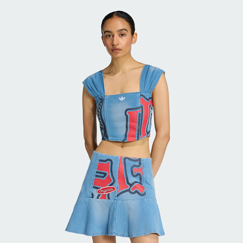 adidas Originals阿迪三叶草2025女子DENIM COURSAGE休闲背心KC6275