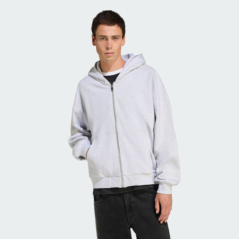 adidas Originals阿迪三叶草2025男子P ESS FZ HD针织连帽卫衣JW1071