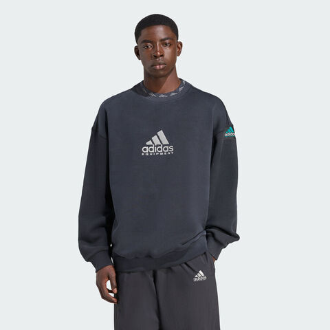 adidas Originals阿迪三叶草2025男子EQT SWEATSHIRT针织无帽卫衣JV7646