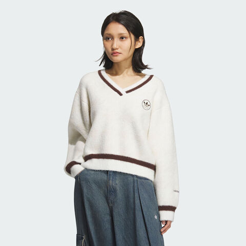 adidas Originals阿迪三叶草2025女子HTTH SWEATER毛线套头衫KC2687
