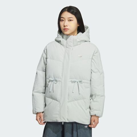 Adidas Original阿迪三叶草2025女子BOW MID DOWN厚羽绒服-短KF3686