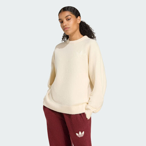 adidas Originals阿迪三叶草2025女子KNITTED SWEATER毛线套头衫KF2339