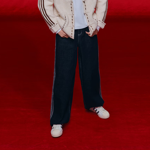 adidas Originals阿迪三叶草2025男子DENIM JEANS牛仔长裤KS6916