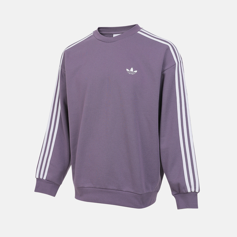 Adidas Original阿迪三叶草2025男子3S CREW针织无帽卫衣KG3900