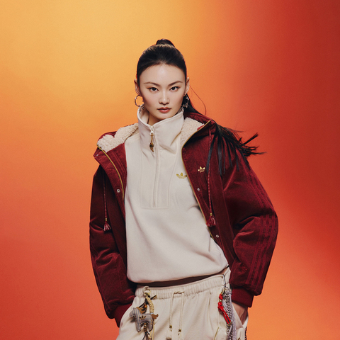 Adidas Original阿迪三叶草2025女子LNY HALFZIP W针织无帽卫衣KT0725