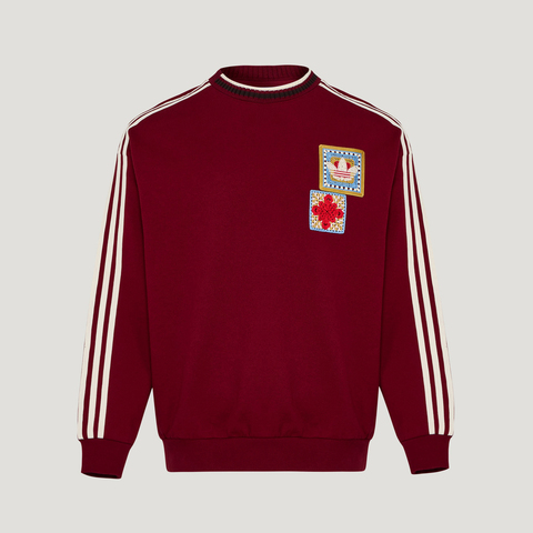 Adidas Original阿迪三叶草2025男子CRFT CREW U针织无帽卫衣KU1423