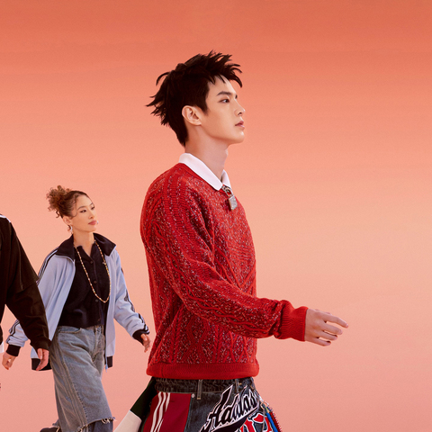 Adidas Original阿迪三叶草2025男子LNY SWEATER U毛线套头衫KT0693