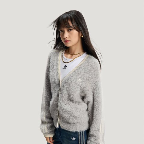 Adidas Original阿迪三叶草2025女子CRFT CARDIGAN毛线开衫KT3170
