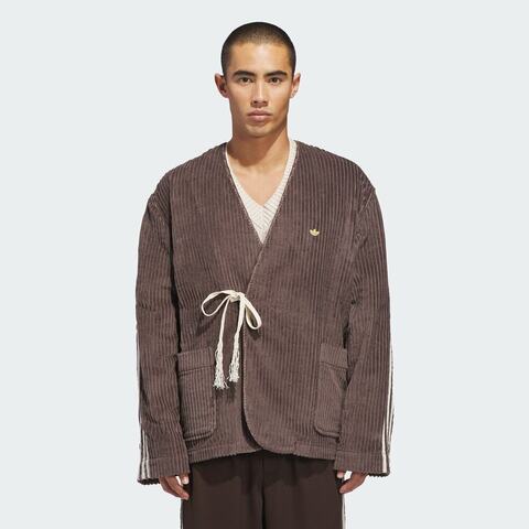 Adidas Original阿迪三叶草2025男子CLOT CORD JKT针织无帽外套JM2827