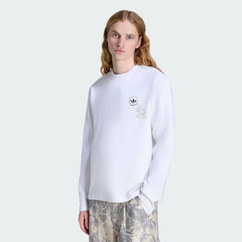 Adidas Original阿迪三叶草2026男子WHITE WAFFLE LS针织无领长TKG6440